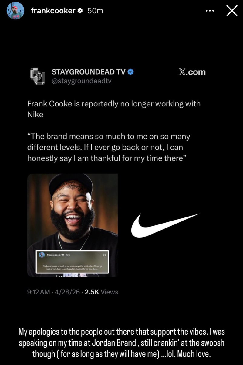 La3Life's tweet photo. He still with the swoosh https://t.co/zIxL7CV5BZ