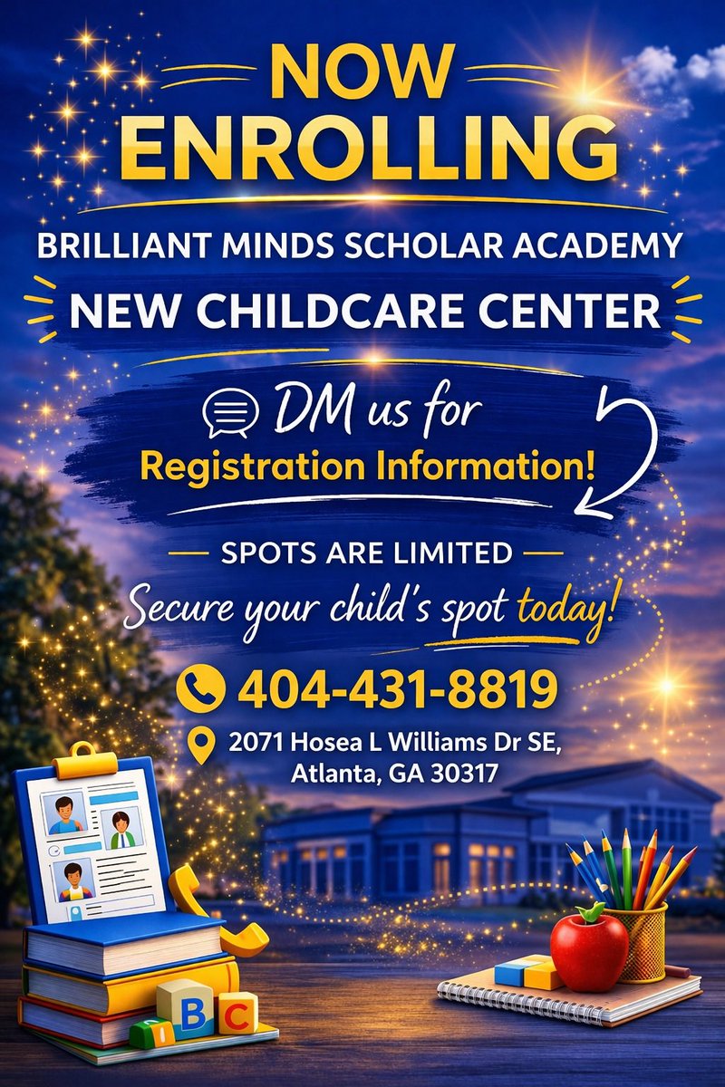 🚨Enrolling 🚨

Atlanta childcare is available. Accepts GA CAPS. Small class sizes, nurturing care, meals provided. Call today to inquire or schedule a tour. 

#atlantadaycare #atlantachildcare #gacaps