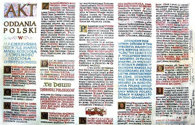 🗓️Dziś 60.rocznica Millenijnego Aktu Oddania Polski w Macierzyńską Niewolę Miłości z 3 V 1966r.Prymas #Wyszyński mówił: chciałem obronić Kościół przed zaprogramowaną ateizacją i przygotować Kościół na nowe millenium. Gorąco pragnę,by Naród polski pozostał wierny tym zobowiązaniom