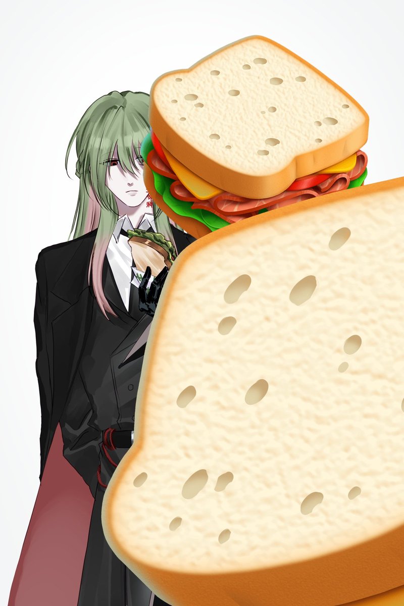 트친이 샌옵 그려줫는데 샌드위치도그려줌싯팔