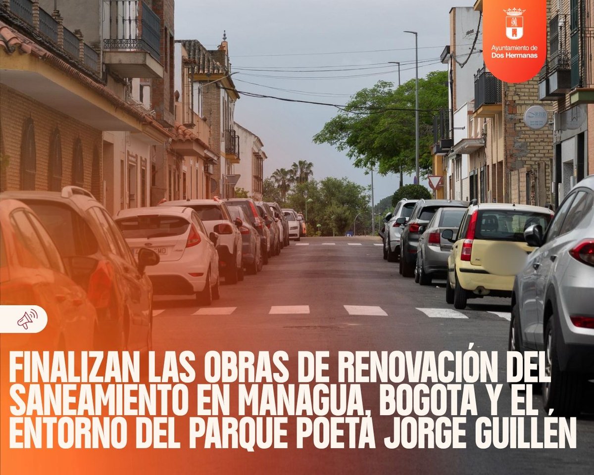 🔴 #Obras | Finalizan las obras de renovación del saneamiento en Managua, Bogotá y el entorno del Parque Poeta Jorge Guillén

✅ El proyecto ha incluido la sustitución integral de las redes mediante nuevos colectores de gres y hormigón armado