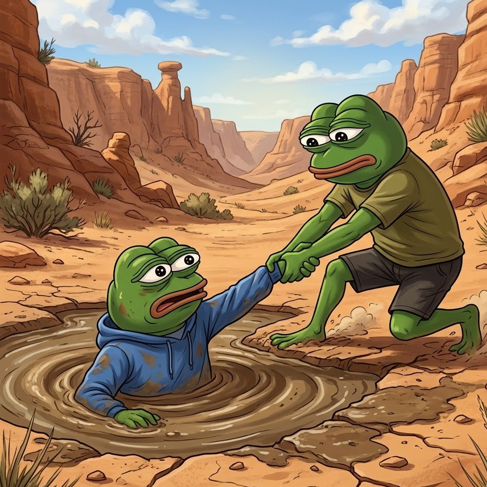 LoidForgr's tweet photo. One Pepe reaches out… not for profit, not for hype… but because no frog gets left behind. 🐸💚
In a swamp full of quicksand, be the Pepe that pulls others up. 💚
$PBR isn’t just Brain Rot… it’s Frog Solidarity.
$Pepe #Memecoin #NoFrogGetsLeftBehind #PepeBrainRot #FrogArmy https://t.co/XnHZcPykH9