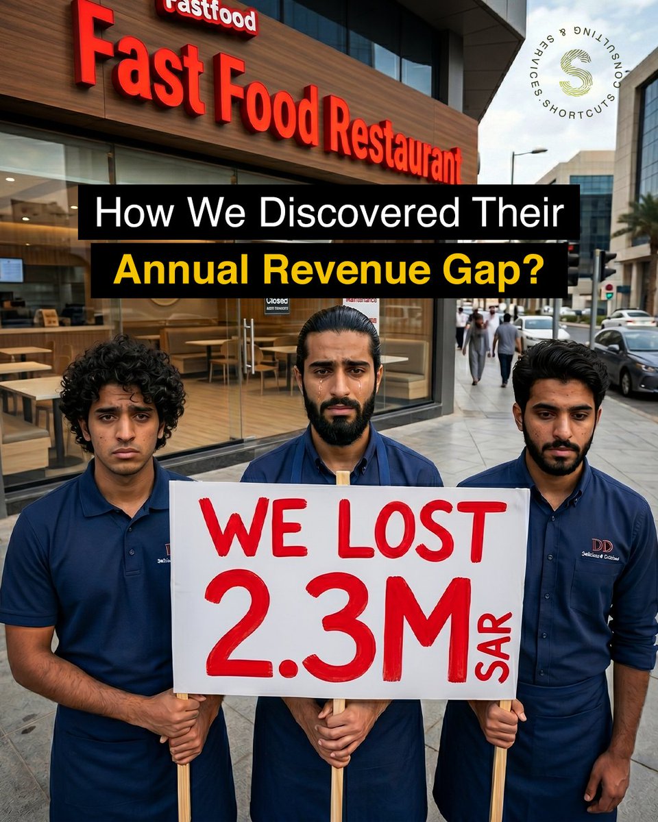 SaShortcut91081's tweet photo. A 9-branch restaurant. Steady traffic. Good reviews. But SAR 2.3M silently walking out the door every year😢 

Not from bad food. From no one actually looking.

The operation didn't change. The visibility did. 🔍
#MysteryShoppingProgram https://t.co/fAv9EwQQwZ