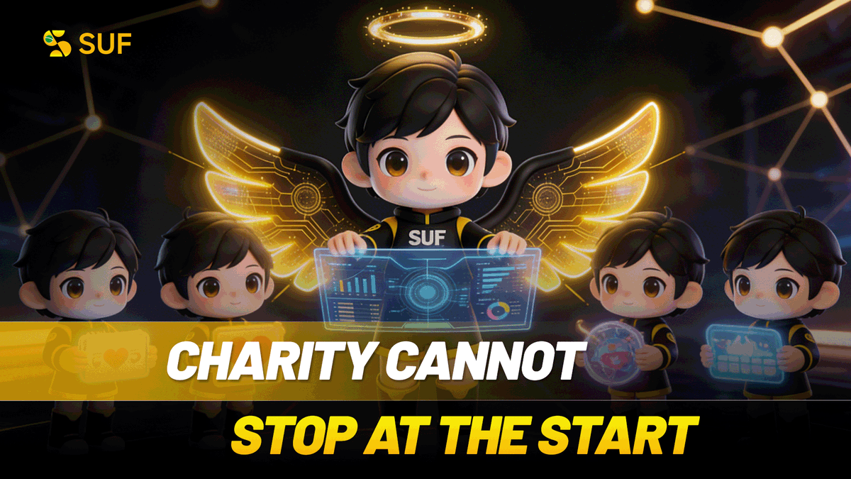 SUF__official's tweet photo. The issue with many charity projects is not the beginning.
It is everything that comes after.

Where the funds went, how the project moved, and what results were delivered
are often unclear.

SUF makes every piece of support traceable. 🔍

#SUF #OnChainCharity #TransparentGiving #Web3ForGood #ChildrenCharity #Blockchain