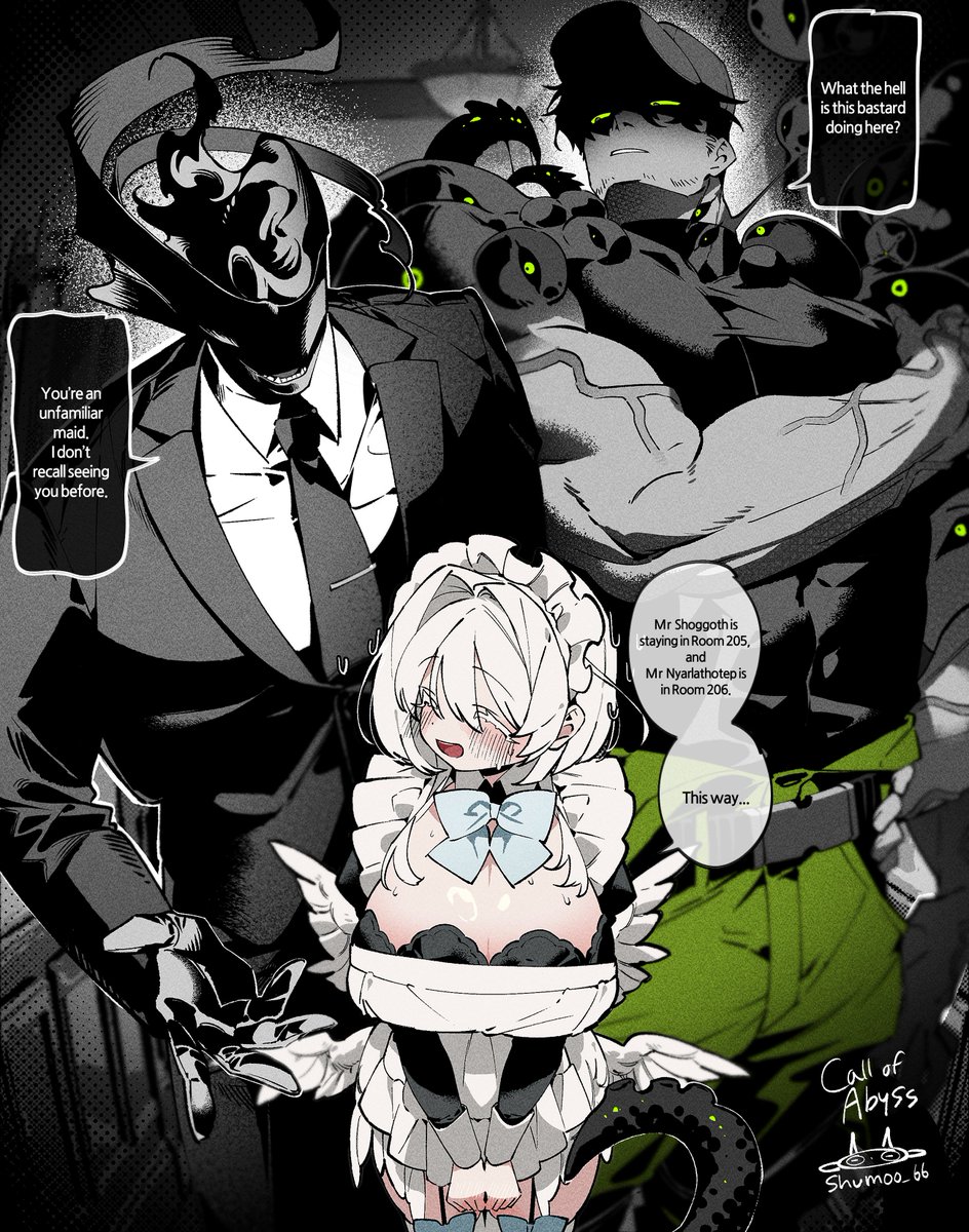 shumoo_66's tweet photo. Today’s work : Hotel Guiding Shoggoth &amp; Nyarlathotep! https://t.co/Op77nXhijt