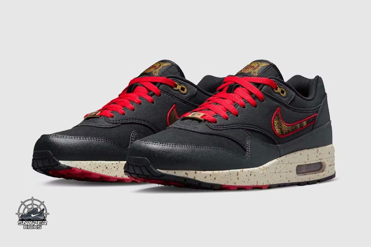 SnyperKicks's tweet image. MLB x Nike Air Max 1 City Connect "Pittsburgh Pirates"
Colorway: Black/Gym Red/Coconut Milk
Style Number: 
Release Date: April 27, 2026
Price: $150
#AirMax #PittsburghPirates #nike #city