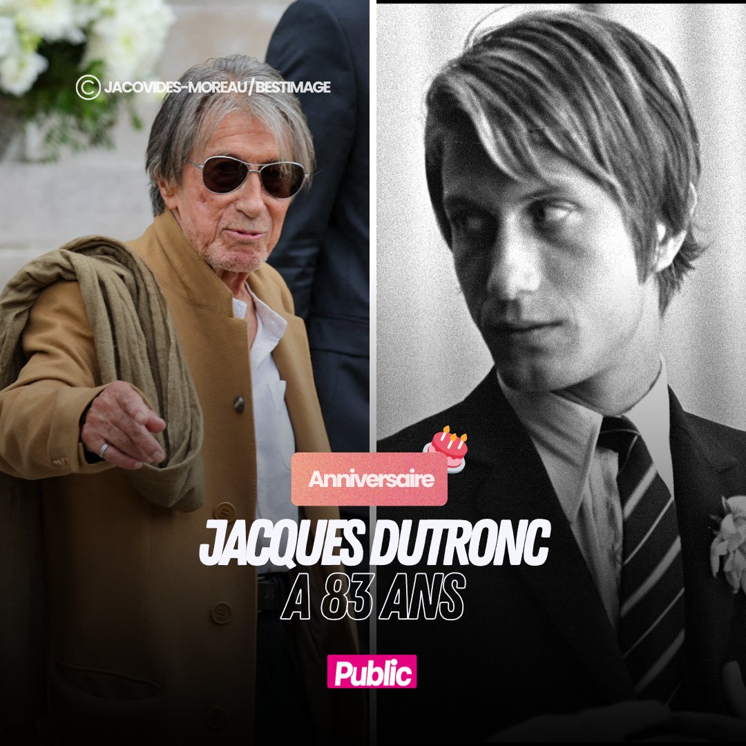 InsidePublic's tweet image. Un joyeux anniversaire à Jacques Dutronc qui fête ses 83 ans aujourd'hui 🎂

#people #newspeople #actupeople #public #gossip