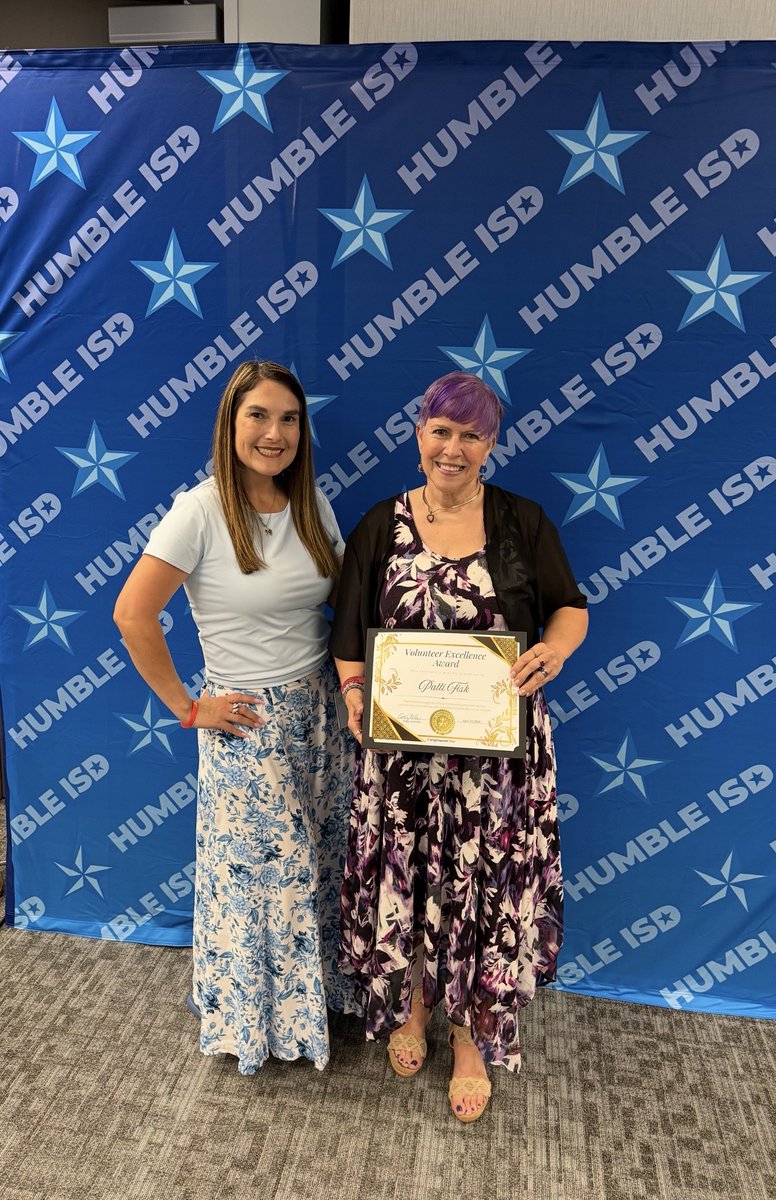 HumbleISD_KMS's tweet photo. Patti Fisk was honored at the Humble ISD Volunteer Recognition Luncheon for her many hours of volunteer service to the students and families of Humble ISD, and we could not be prouder. Thank you to our incredible PTA President for all she does for our community! #KMSCougarPride🐾 https://t.co/PO5AfPKCjK