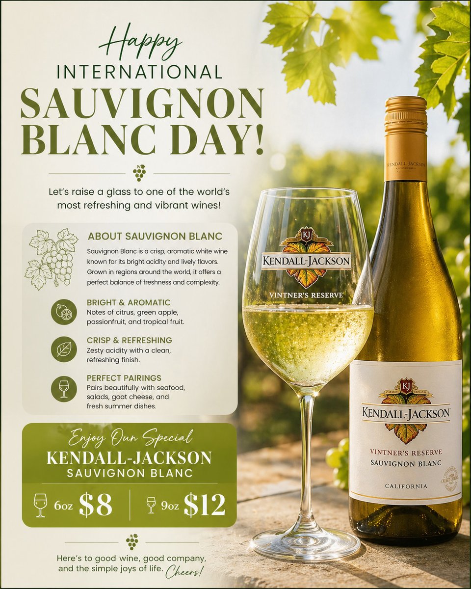 MarriottQuorum's tweet photo. Make your May 1st a little more refreshing.

Celebrate #InternationalSauvignonBlancDay with Kendall-Jackson Sauvignon Blanc at Dallas/Addison Marriott Quorum by the Galleria. A crisp way to unwind after shopping or time with friends.

We will have your glass ready. https://t.co/ku7n9TQt3X