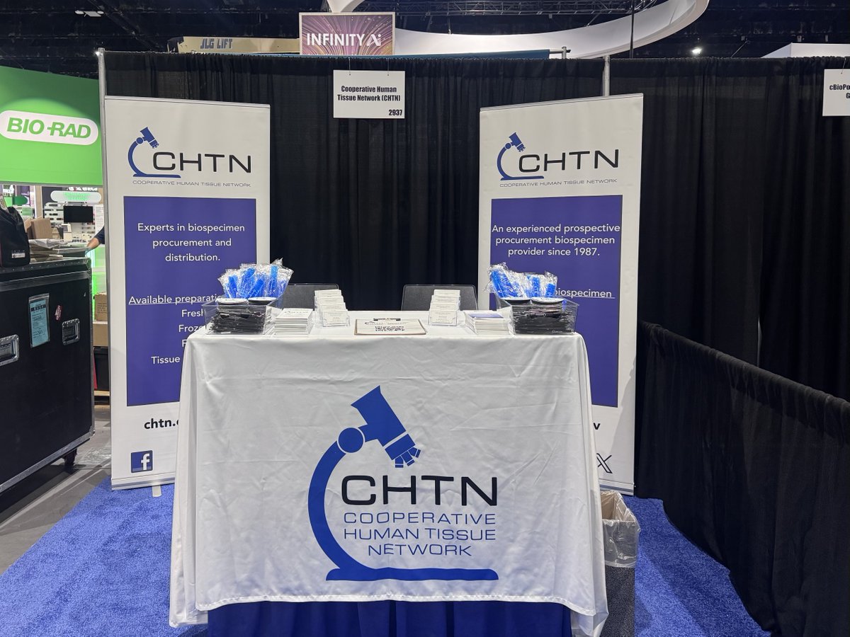 chtn_network's tweet photo. Thank you to everyone who stopped by our booth at the AACR Annual Meeting last week! I hope you enjoyed our new coasters. We will be in contact soon if you were added as a lead. 
#AACR26 #cooperativehumantissuenetwork https://t.co/0GErWziwzu