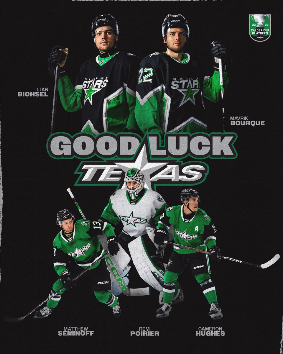 Best of luck to our <a href="/TexasStars/">x - Texas Stars</a> as they kick off their Calder Cup playoff run ⭐️