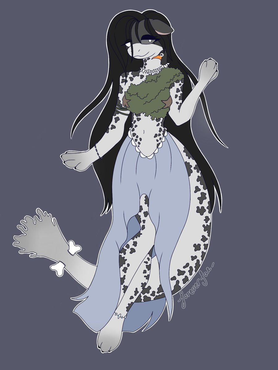 _FaeLuna_'s tweet photo. My leopard seal Oc/fursona 
Girly doesn't have a name yet https://t.co/8QEzKVxcCH
