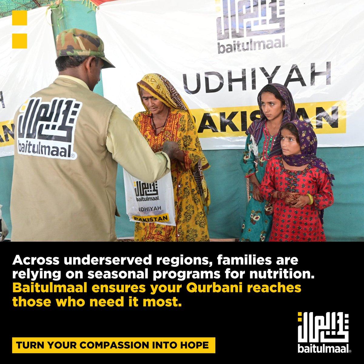 baitulmaal's tweet image. Across underserved regions, families depend on seasonal programs for basic nutrition.

Baitulmaal ensures your Qurbani reaches the ones who need it most.

baitulmaal.org/twitter-link 
.
.
.
.
. 
#Baitulmaal #Compassion #Hope #Aid #Sunnah #Islam #Sadaqah #Charity #Orphans #Children