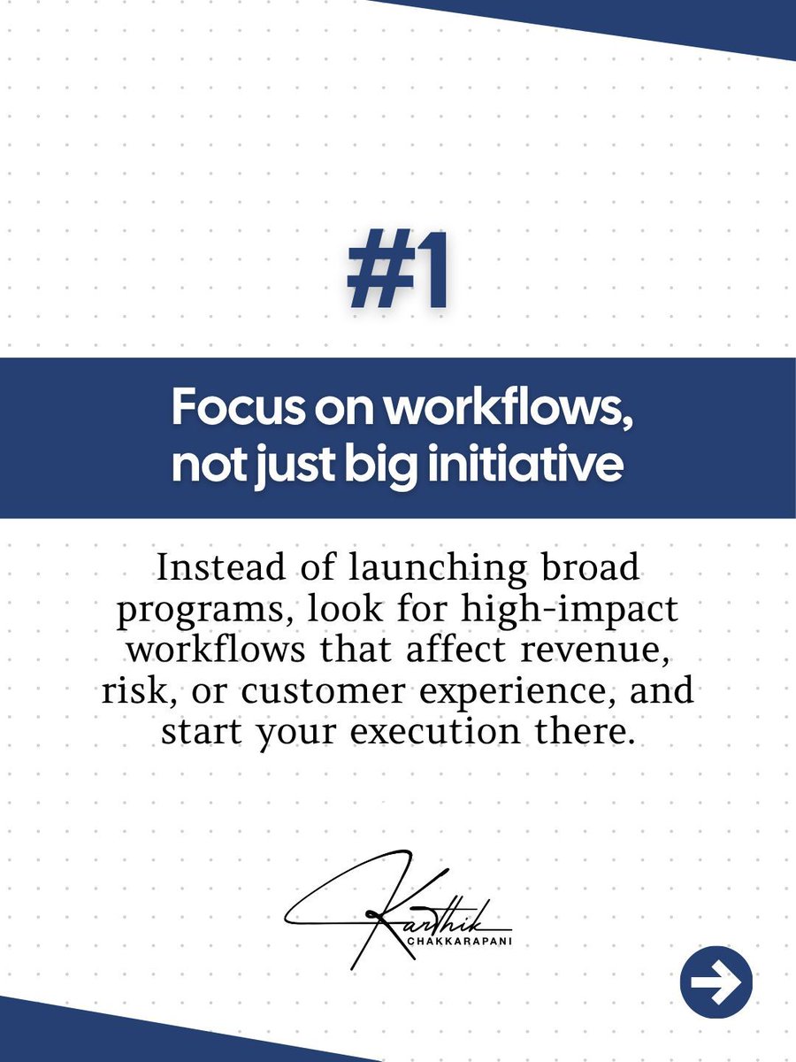 kchakkarapani's tweet image. Many orgs invest in AI strategy, but execution stalls because it’s not broken down into something teams can act on. That’s where AI leadership matters. Is your AI strategy something your teams can actually execute? #AILeadership #EnterpriseAI #BusinessLeaders