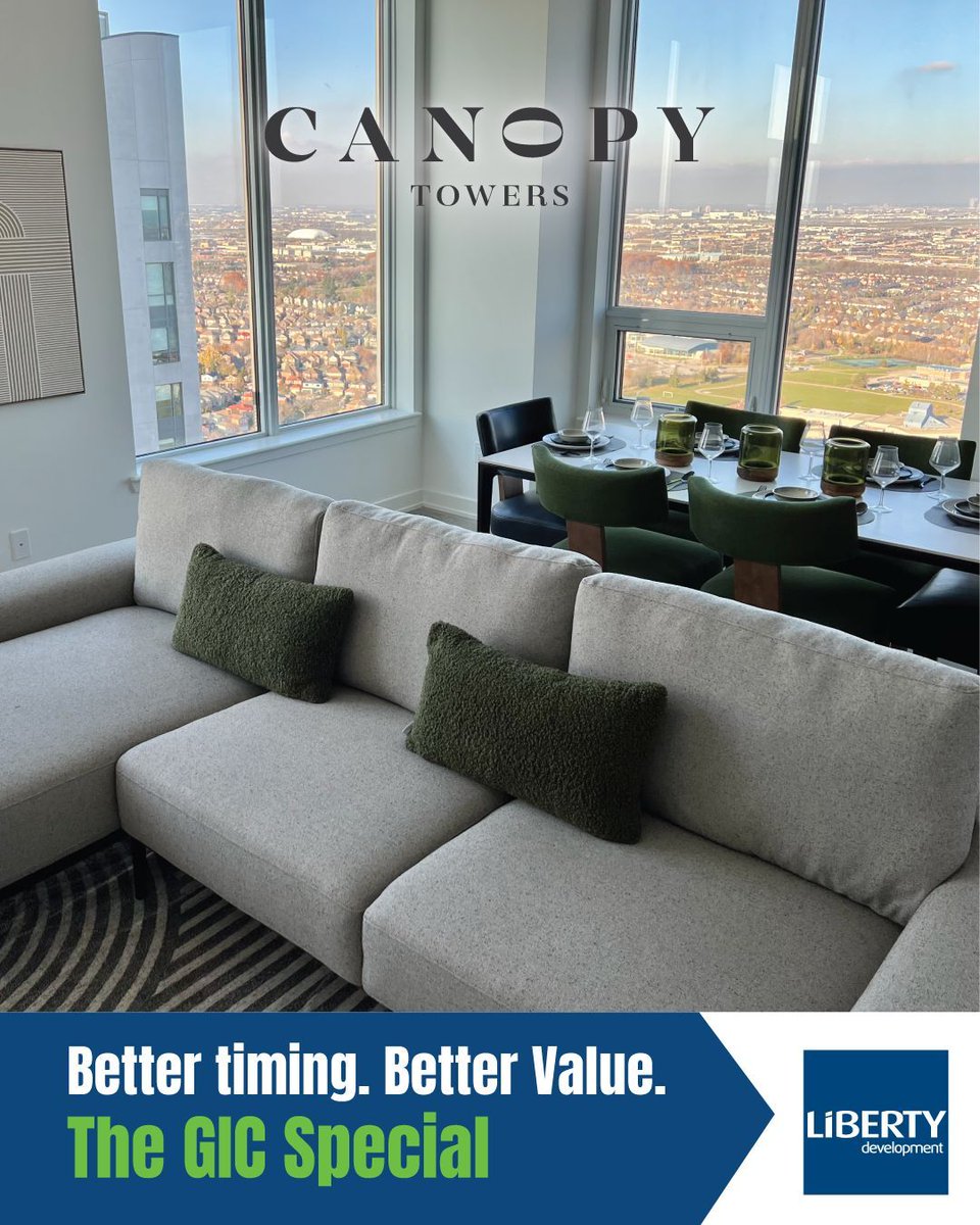 LibertyCondo's tweet image. Better timing can change everything. Come in and discover why timing matters more than ever.

#canopytowers #condoliving #urbanliving #gtacondos #modernhomes