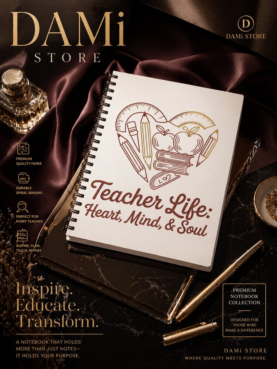 dami_store's tweet image. NOTEBOOK 📓- TEACHER APPRECIATION WEEK 💓 
#notebook #book #ebook #TeacherAppreciationWeek  #TeacherAppreciationDay  #HonorATeacher #TeacherLove  #TeacherPride #CelebrateTeachers  #ThankYouTeacher  #TeacherAppreciation #BestTeacherEver       #TeacherOfTheYear     #ProudToTeach