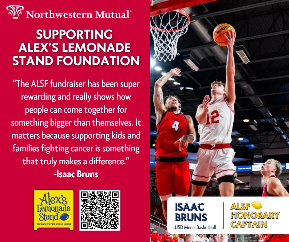 isaacjbruns's tweet photo. Honored to support childhood cancer research through the SD ALSF Champions Challenge. There’s still time to donate and support the challenge before May 15th!
Click the link to donate: https://t.co/OnFJqeNA8m
#ALSF #ad #NILPartnership https://t.co/8dVlfbySTA