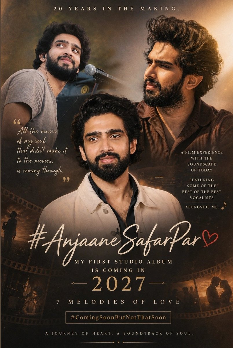 #AmaalMallik releasing his album #AnjaaneSafarPar in 2027 after carrying this dream for 20 years

The patience,hard work and dedication deserve all the love.The wait will be worth♥️

We are going to witness a new era of soulful music

<a href="/AmaalMallik/">Amaal Mallik</a> #7MelodiesOfLove #Amaalians