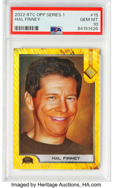 btc_cards's tweet image. Just a couple of our grail #cards that are with @HeritageAuction. Search: bitcoin trading cards. f.mtr.cool/vvuahzjjif