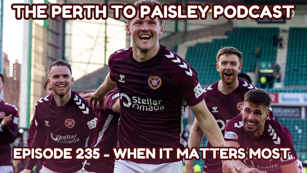 perthtopaisley's tweet photo. Daniel and Adam discuss Hearts leaving it late in the Edinburgh derby yet again, and preview a massive match on Monday versus Rangers at Tynecastle. 4 games to go, come on the JTs! 🇱🇻
Spotify: https://t.co/POuGpRE5sx
🍎: https://t.co/mbZ9bMuNin
YouTube: https://t.co/xNGy62Lhc3 https://t.co/lINQ3z8yMK