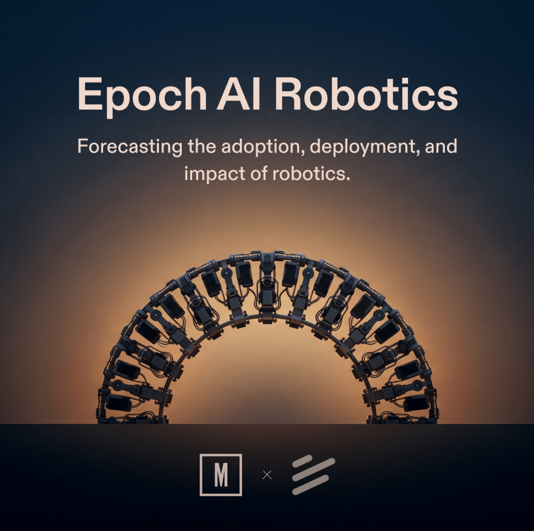 EpochAIResearch's tweet photo. Alongside our report on how fast robot production could scale up, we've also released a series of @metaculus forecasting questions on the future of robotics.

If you have views on where these trends are headed, come weigh in! https://t.co/bg4Ab2QilH