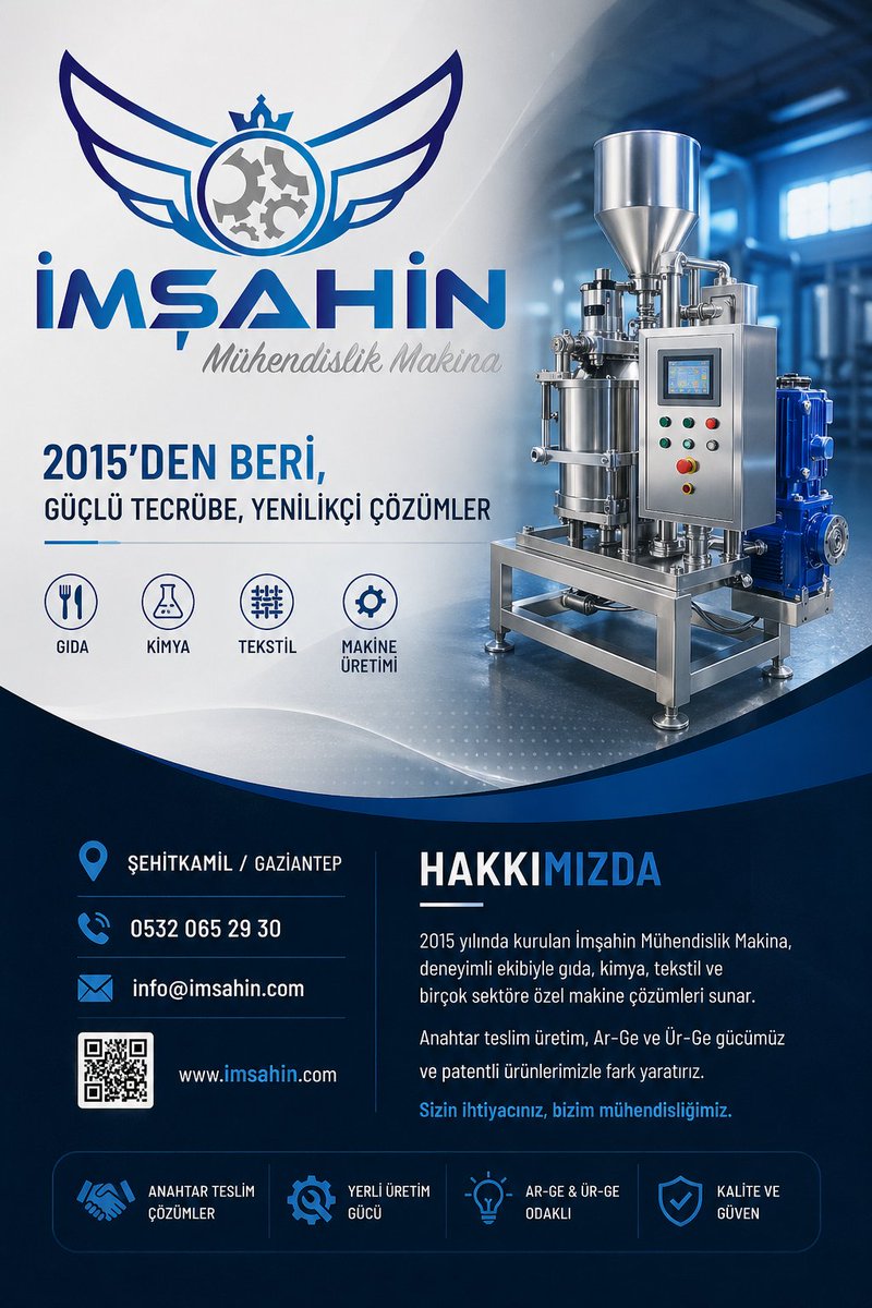 AnnonceringDK's tweet photo. ✭ İmşahin Mühendislik Makina
✭ Gaziantep - TÜRKİYE TR     
✭ Bizi Seçtiğiniz İçin Teşekürler https://t.co/CfBLkDUR9J