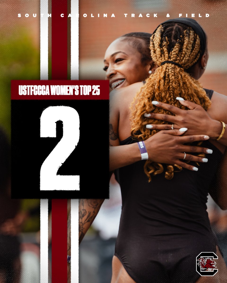 GamecockTrack's tweet photo. Both Gamecock squads in the USTFCCCA national rankings!

Gamecock women with the highest ranking in program history in the USTFCCCA era...while the men rise to 24th for the first ranking of the outdoor season 🤙 https://t.co/KvU2KdMMTN