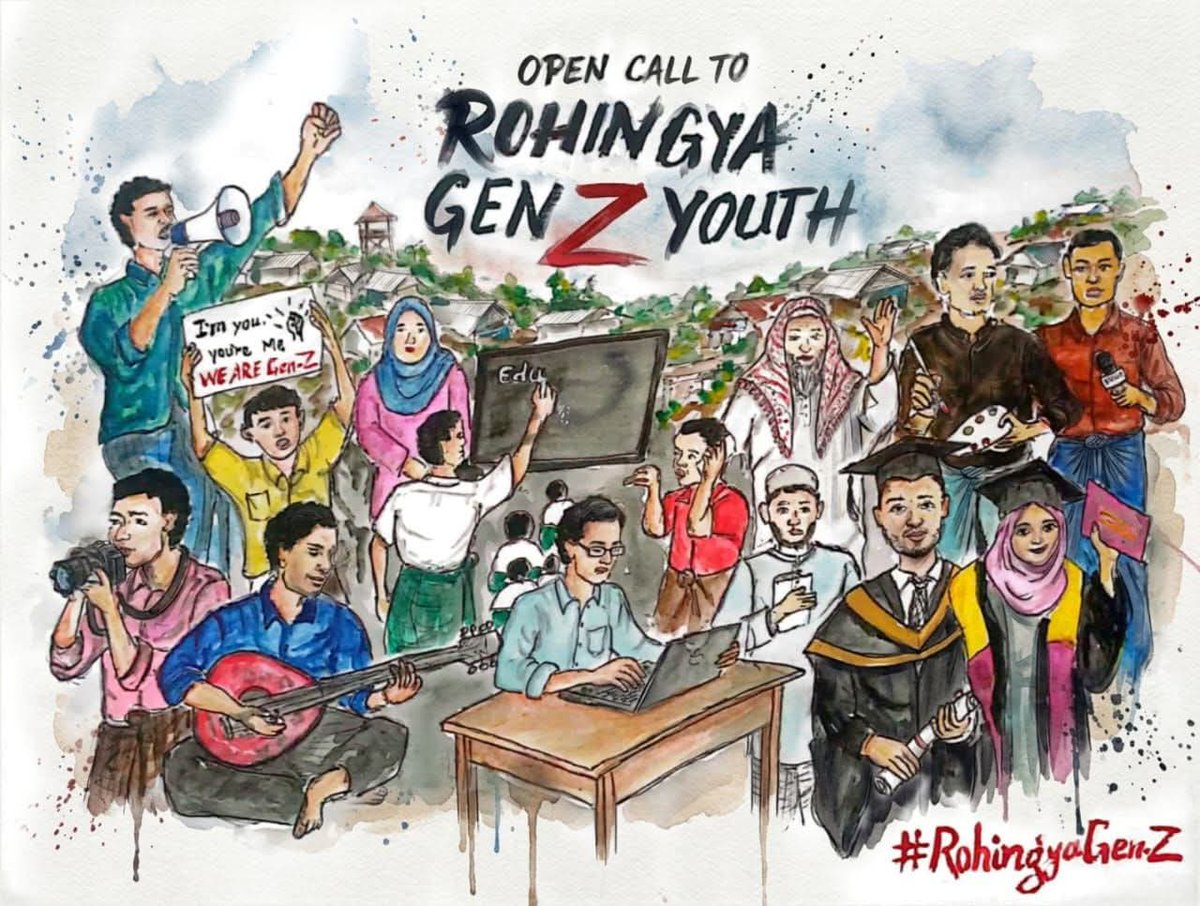 RoGenz46's tweet photo. 𝗢𝗽𝗲𝗻 𝗖𝗮𝗹𝗹 𝘁𝗼 𝗥𝗼𝗵𝗶𝗻𝗴𝘆𝗮 𝗚𝗲𝗻 𝗭 𝗬𝗼𝘂𝘁𝗵,
𝗦𝘁𝗮𝗻𝗱 𝘄𝗶𝘁𝗵 𝗰𝗼𝘂𝗿𝗮𝗴𝗲.
𝗦𝘁𝗮𝗻𝗱 𝘄𝗶𝘁𝗵 𝗽𝘂𝗿𝗽𝗼𝘀𝗲.
To every young woman and man, educators,artists,photographers, journalists,writers,Molvis, IT experts,speakers,mentors,and human rights defenders, https://t.co/4GVNeFjuSp