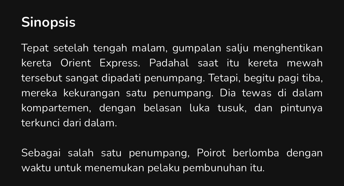 onyourrara's tweet photo. [currently reading] #aprilread 

Murder On The Orient Express - Agatha Christie
𓏲ꪆ 359 pages
𓏲ꪆ ctm

📍EPerpusdikbud https://t.co/115iJwKz3J