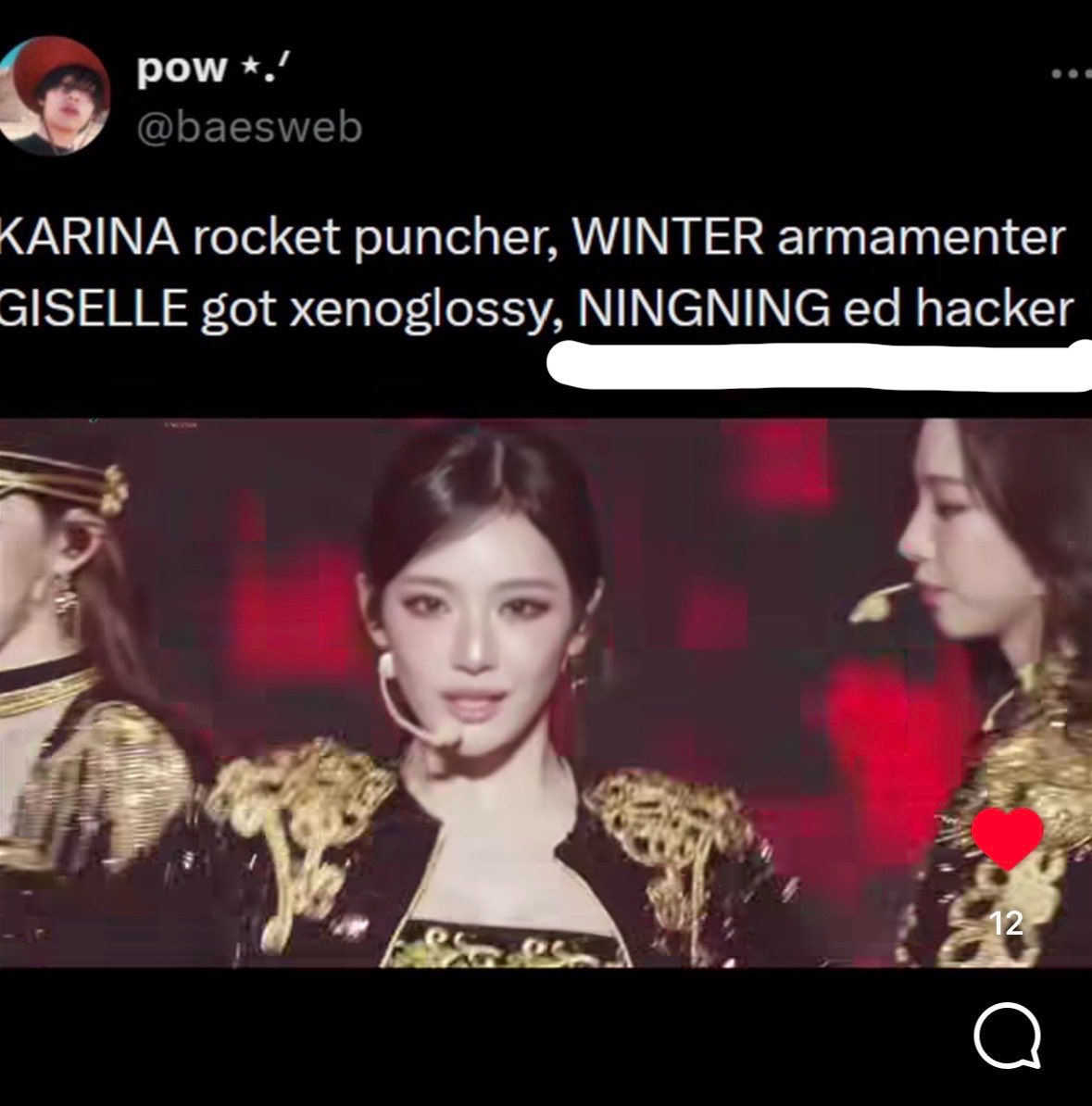 iveexox's tweet photo. yeah she is 😭 https://t.co/pEGnUlVQxe