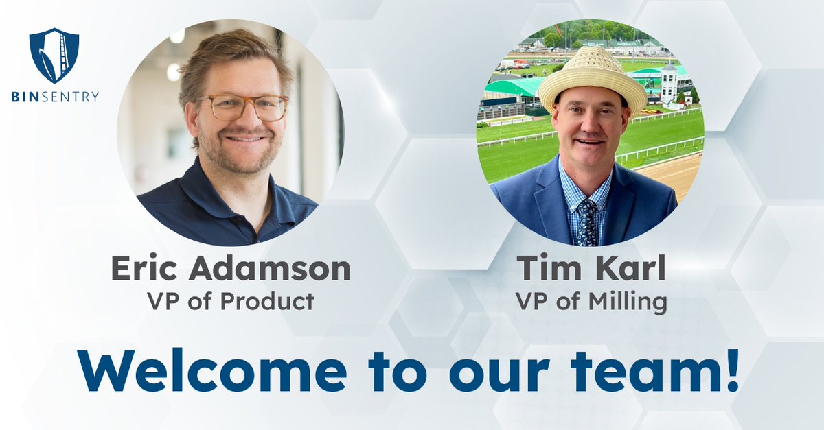 BinSentry's tweet photo. We're thrilled to welcome Tim Karl (VP, Milling) and Eric Adamson (VP, Product) to BinSentry!

With decades of experience across feed, milling, and ag tech, they bring the deep industry expertise we need to push smarter, more efficient operations forward.

https://t.co/b4dMI4sr25 https://t.co/9Pzg0EKHbq