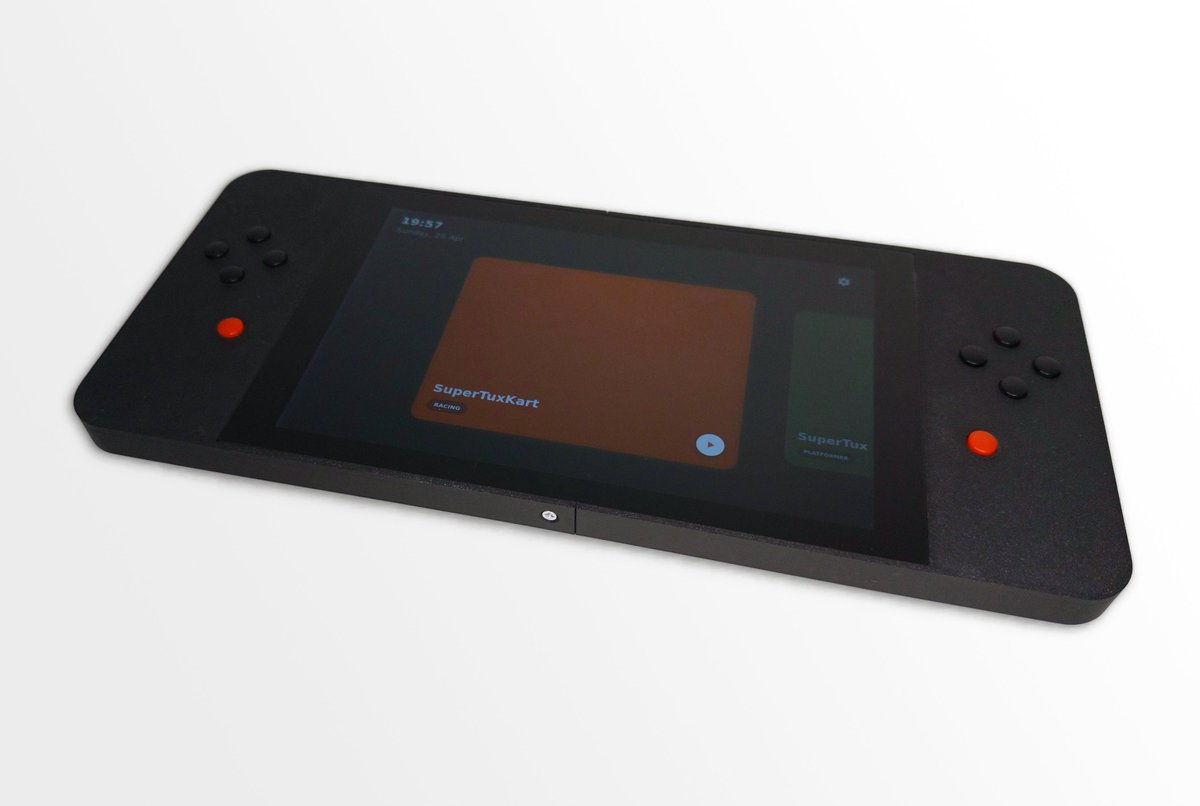 GustavLubker's tweet photo. Built a handheld game console from scratch. Runs on a Radxa Rock 5C with a custom Flutter interface, 8" display, active cooling, and a homemade PCB. 

Full technical report and open source code now available. https://t.co/vbmXfg5FFy