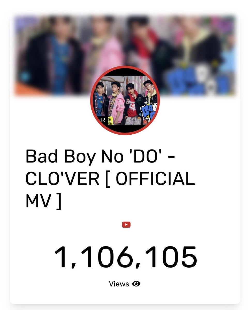 CLO_VERinfo's tweet photo. [📊🍀] 260428
#CLO_VER YOUTUBE UPDATE

#คนคุ้นคอยCLO_VER
ㅡ 1,757,235 views 

#BadBoyNoDoCLO_VER
ㅡ 1,106,105 views

#BarcodeTin #keenkeno
#aliazhl_ #20aungpao https://t.co/CheOyFq8Tk