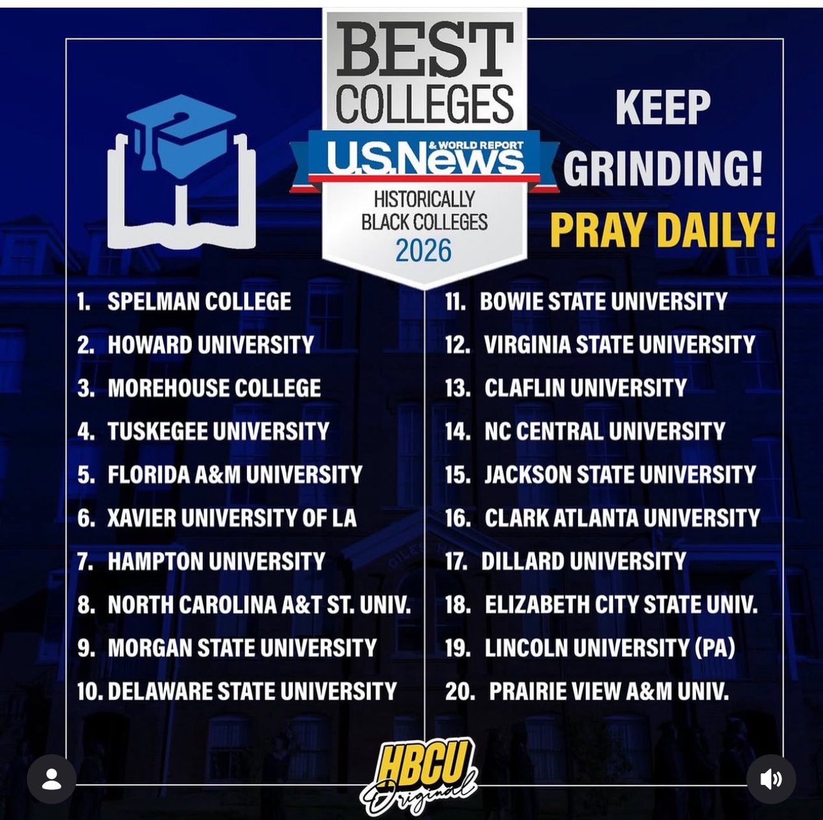 du1869's tweet photo. Dillard University has been ranked #17 in the nation in the 2026 U.S. News &amp; World Report Best HBCU Rankings — placing us among the top institutions out of 77 ranked Historically Black Colleges and Universities nationwide. https://t.co/GaV4JqP0Mw