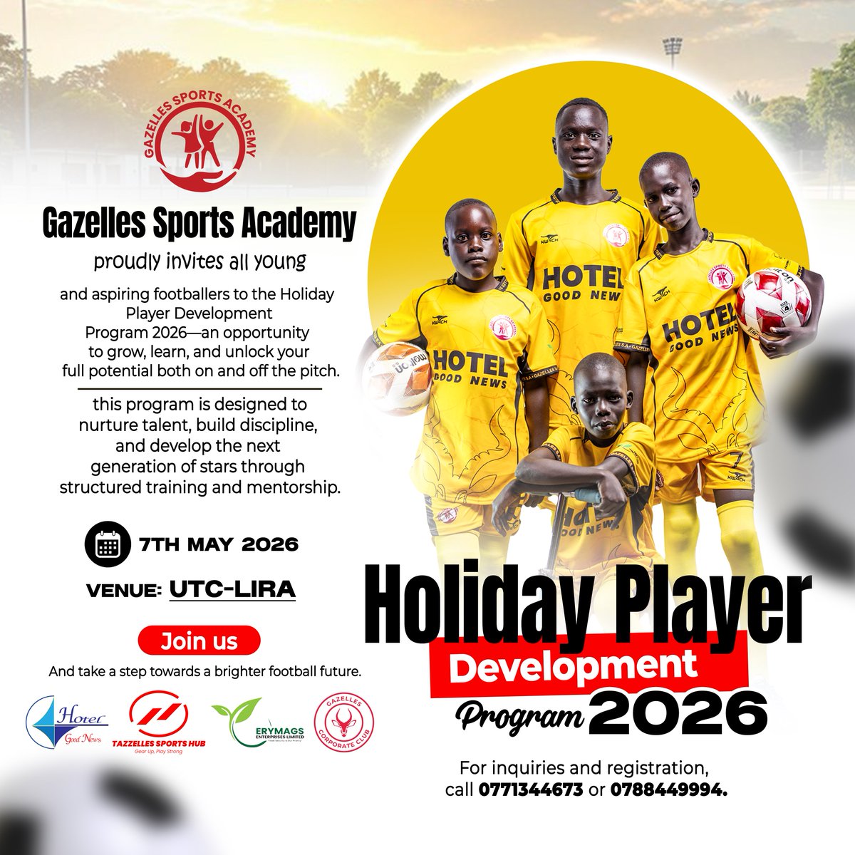 Registrations are now open for the Gazelles Sports Academy Holiday Player Development Program 2026. Give your child the opportunity to grow, learn, and sharpen their football skills in a structured and supportive environment.
<a href="/Eromu_Eryau/">Terminator</a> <a href="/Africanbluebird/">Mark Riley</a>