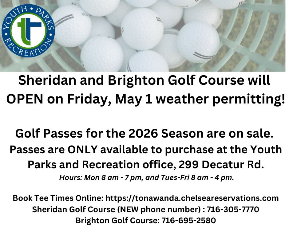 TownofTonawanda's tweet photo. Golfers, take note: https://t.co/I2nJYuhCSm