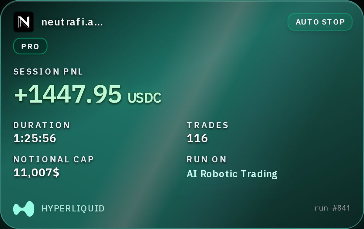 shillalways211's tweet photo. @HYPERDailyTK You can explore AI trading directly through NeutraFi  just connect your Hyperliquid account and let automation handle execution with precision. https://t.co/lszDdheElX
