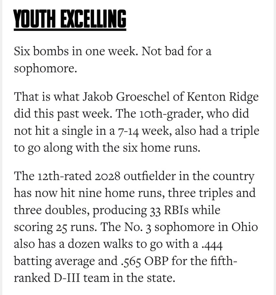 TroskyMWN28's tweet photo. @jakobg33 - the hands down best player in Ohio…. Had a week!  

@PBROhio1 @prepbaseball @ShooterHunt 

https://t.co/aX7gQ3AWRJ https://t.co/AsGJBsm1J0