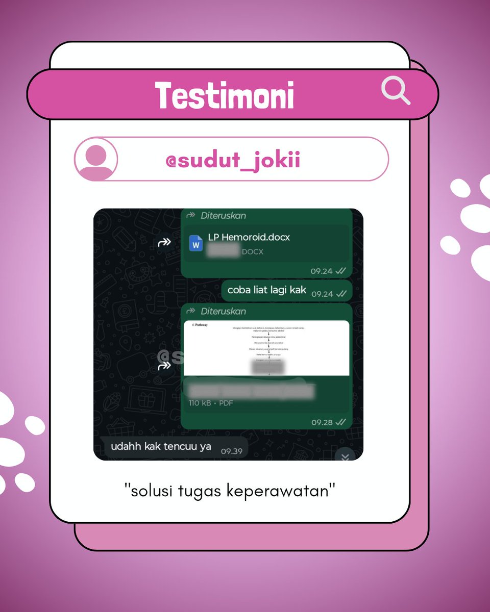 sudut_jokii's tweet image. 📌 10. 
LP numpuk, badan udah capek 🥲
kalo butuh bantuan chat aja ya ✨📩
#LP #laporanpendahuluan #keperawatan
