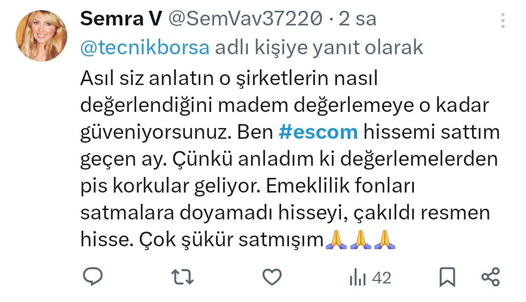 tecnikborsa's tweet photo. #escom Burada herkese laf yetiştiren bir bayan vardı , hakaretler sağa sola saldırmalar falan ne iyi etmişsiniz cahil hanımefendi satmalara doyamayan emeklilik fonlarını takip etmeye devam edin siz . https://t.co/QG32qAEEXD