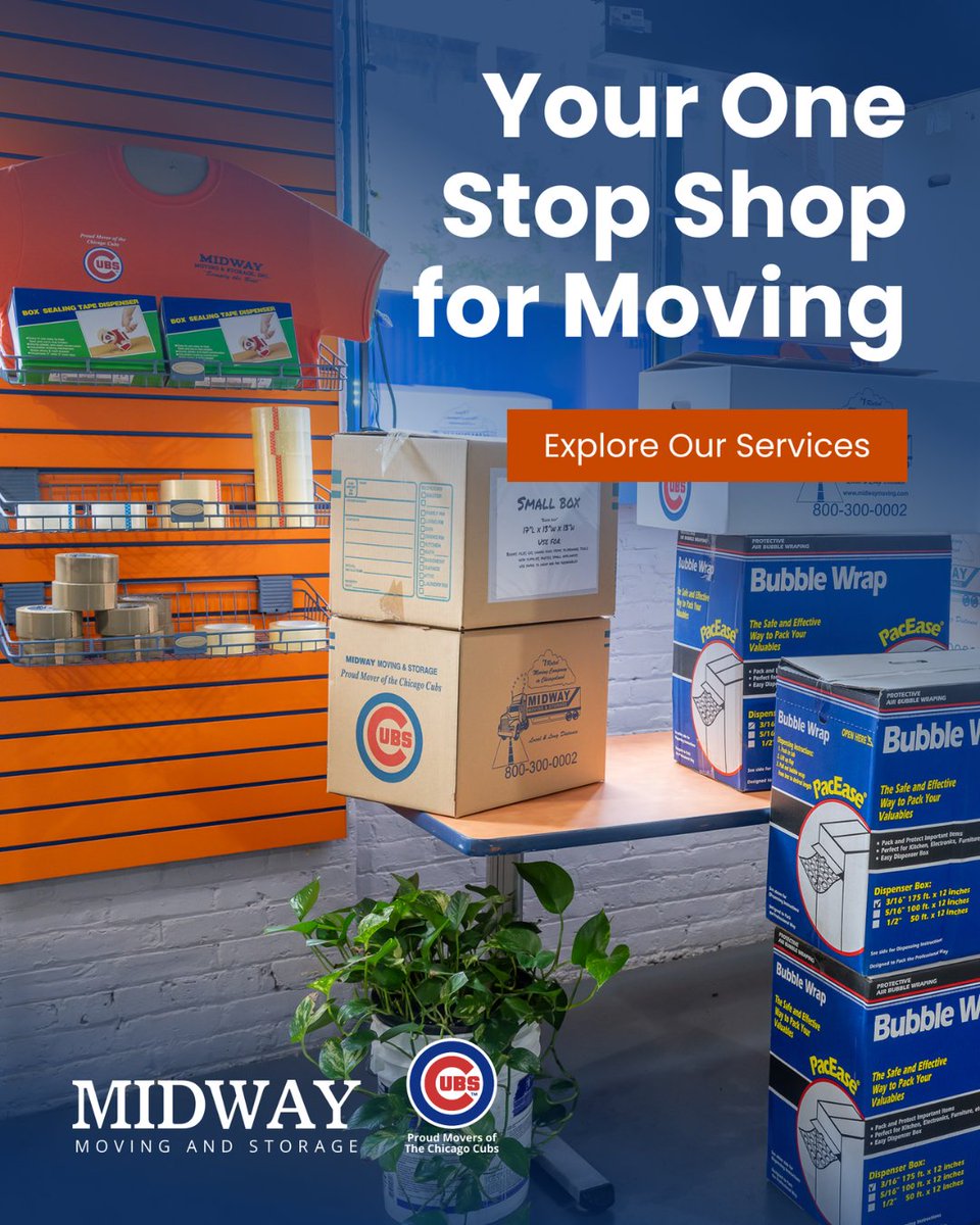 midwaymoving's tweet photo. Packing, moving, storage...you name it, we do it.

At Midway Moving and Storage, we handle every detail so that your move feels seamless from start to finish. 

With decades of experience, you can trust our team to get it done on time and as efficient as possible. https://t.co/fB8voATuYY