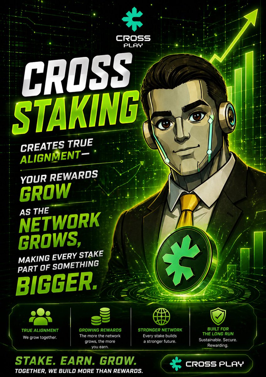geboydrop's tweet photo. CROSS Staking = real alignment ⚡
Your rewards grow as the network grows 📈
Every stake = part of something bigger 🚀
Stake. Earn. Grow. Together. @crossplay_xyz https://t.co/5qrrslcIHb
