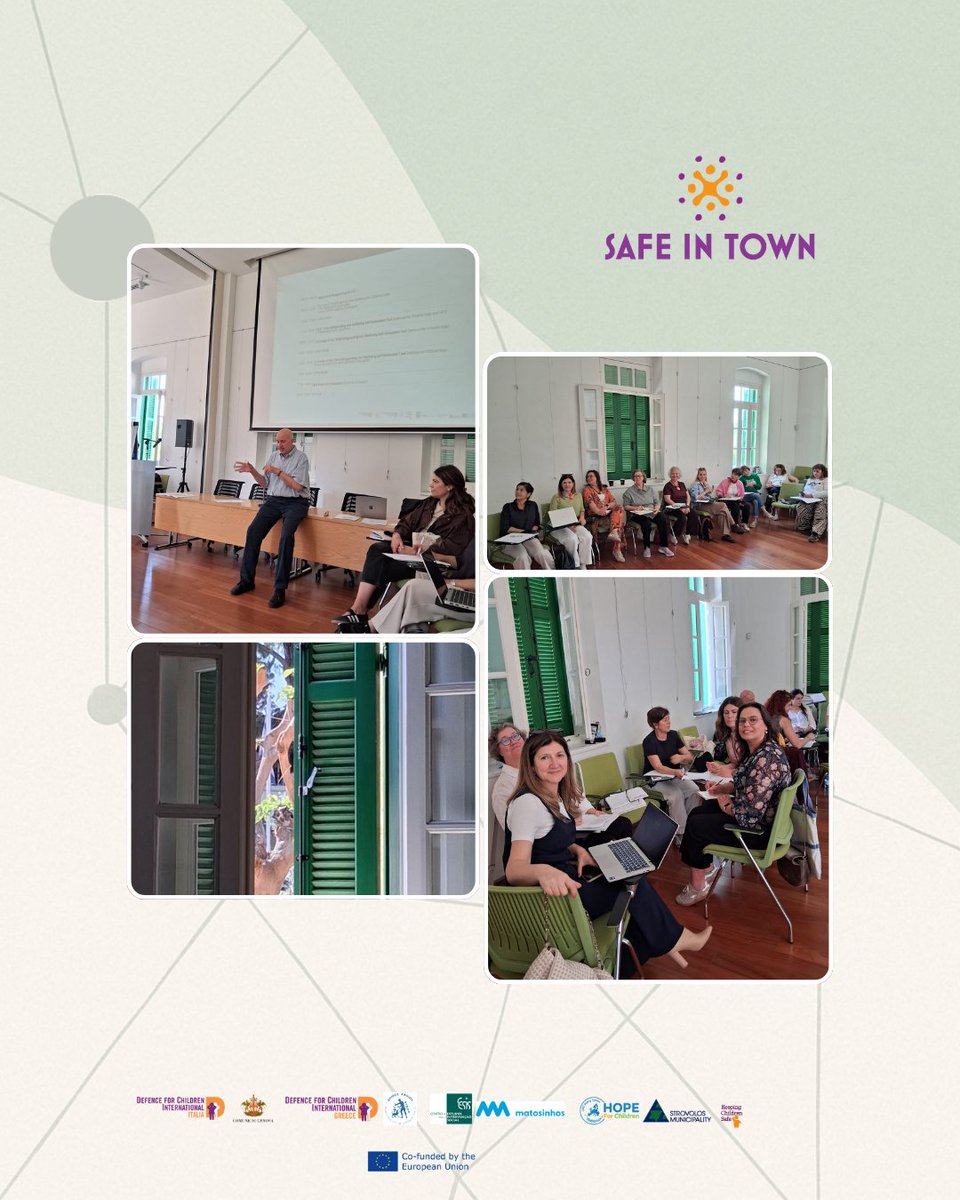 CESISPT's tweet photo. O #CESIS e a @CM_MATOSINHOS participam na terceira reunião transnacional do projeto #SafeinTown, que tem lugar em Strovolos (Chipre).

@defenceforchildrenitalia @ComunediGenova @chania_city @HFC_uncrc @StrovolosM @keepchildsafe 
#SafeInTown #ProteçãoDasCrianças #ChildSafeguarding https://t.co/PnAPZyw47D