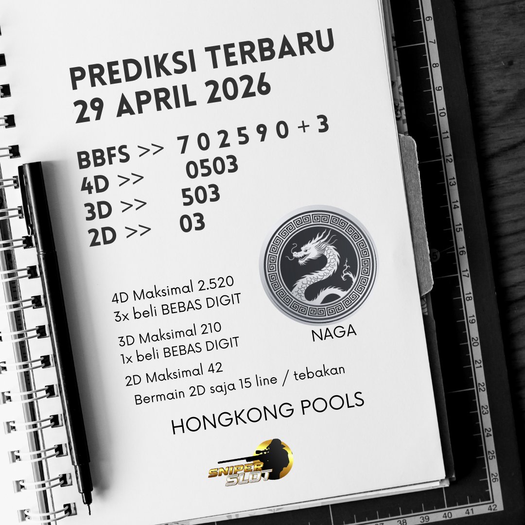 sniper_slot's tweet photo. Prediksi Terbaru Hongkong Pools 29 April 2026 https://t.co/71YQT8ZMyC #prediksi #hongkong #hk #angkajitu #sniperslot #sniperslotgacor #prediksisniperslot #alternatifsniperslot #bocoransniperslot #sniperslotlogin #sniperslotdaftar #slotgacor #depo20k #bonusnewmember https://t.co/iTXNLJnHCg