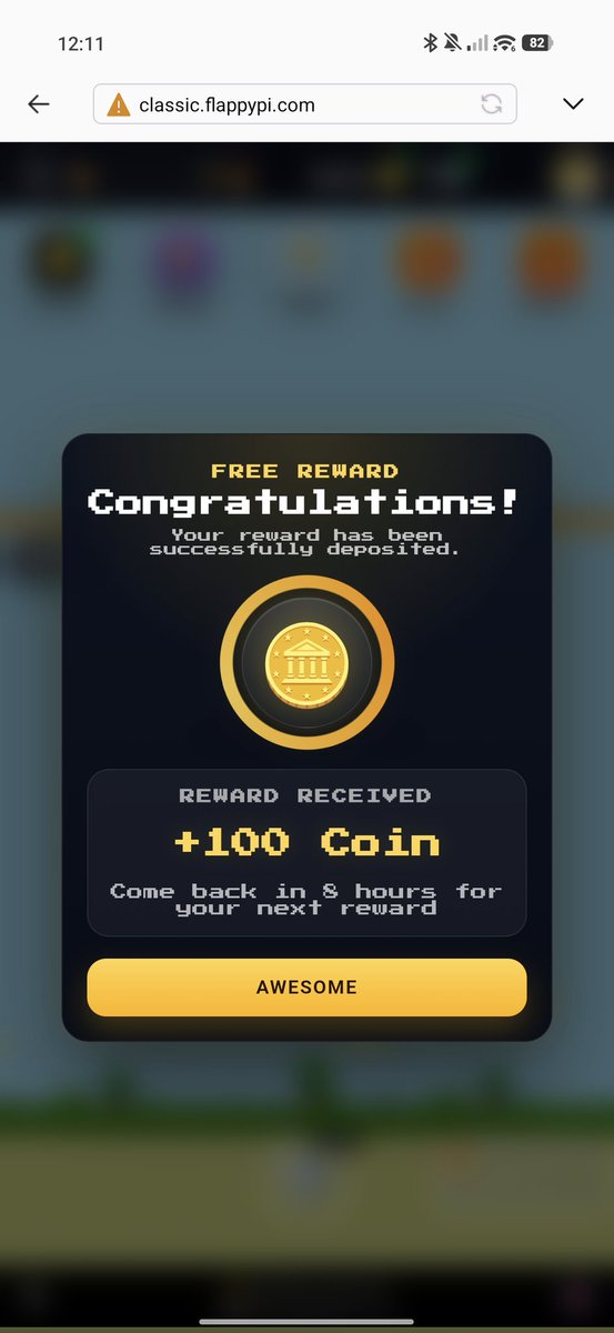 Have you claimed your reward every 8 hours? I just claimed 100 coins.
#PI $PI #PiNetwork