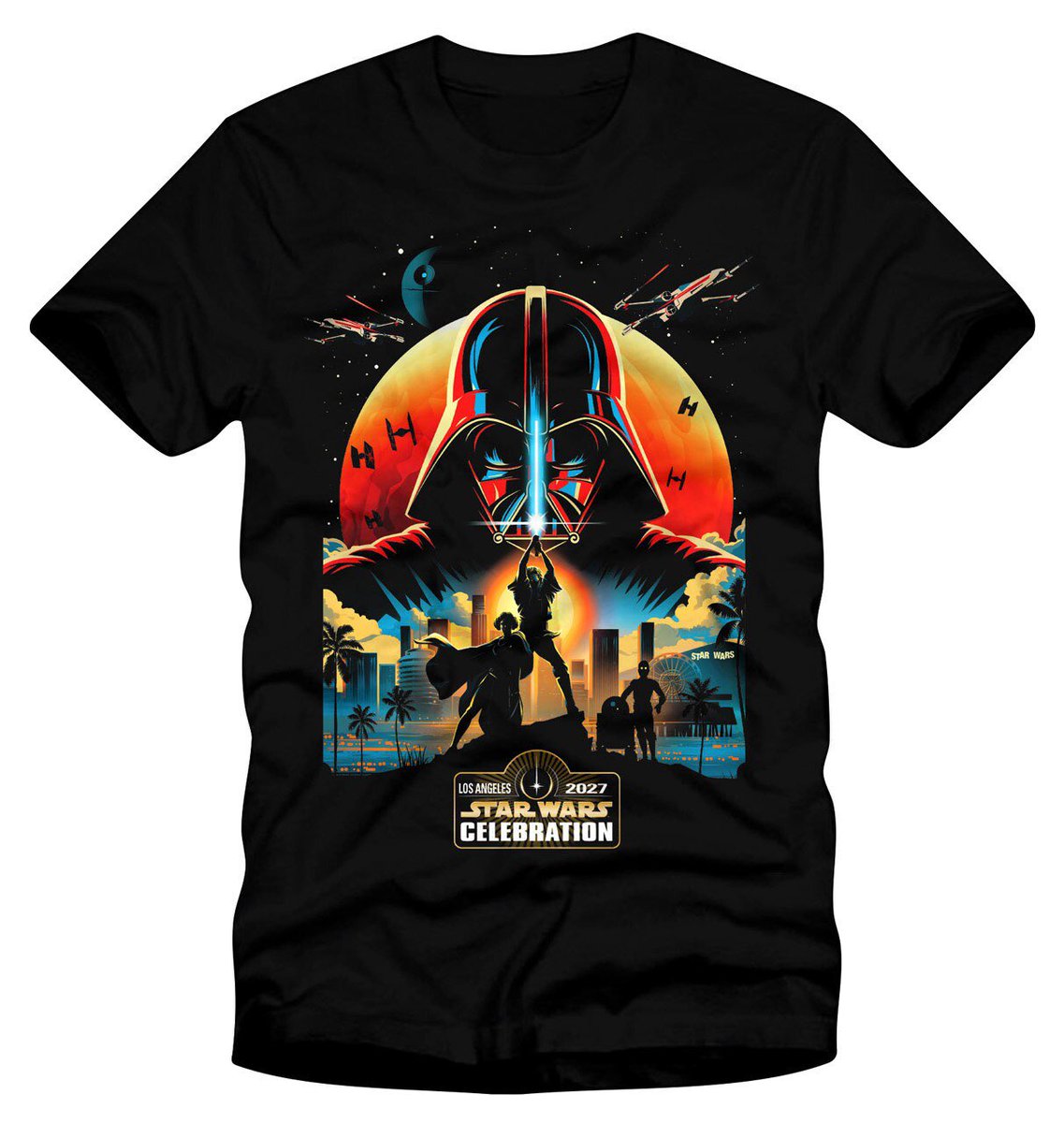 sw_holocron's tweet photo. The first merchandise for STAR WARS CELEBRATION LOS ANGELES 2027 has been revealed! 

Full gallery: https://t.co/Ol2Zvyc1LI https://t.co/NcADfQO99l