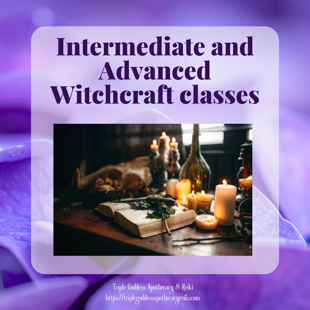 triplegoddessa1's tweet image. Join Rowan Ravenwolf for enchanting Intermediate and Advanced Witchcraft classes! Explore the mystical world of spells and rituals. Unleash your inner magic! 🔮  bio.site/rowanravenwolf #triplegoddessapothecaryandreiki #witchcraft #pagan