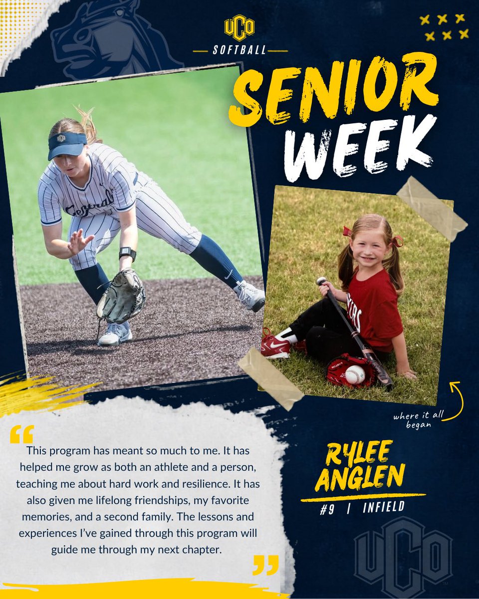 UCOSoftball's tweet photo. ⭐️ SENIOR SPOTLIGHT ⭐️

Rylee Anglen  |  Skiatook, Oklahoma https://t.co/zTYDzrGlBc