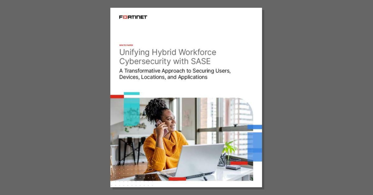 tentcon94703's tweet image. Hybrid work isn't going anywhere, and security risks are growing. Download the white paper "Unifying Hybrid Workforce Cybersecurity with SASE" to discover how you can address the risks with an intelligent #SASE strategy from #Fortinet. #FortiSASE @fortinet stuf.in/bifgcy