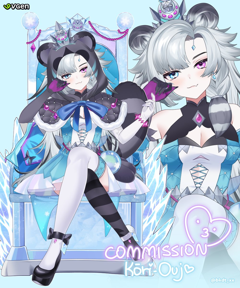 bkdt_xx's tweet photo. I was in charge for the model you've probably seen on @korioujo 🍧🦝concert! Thank you for such opportunity! 

👋 I am open for new projects!!  #ISEKAIDS2 #VGen https://t.co/gMcVhLRJUl